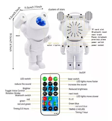 PROYECTOR ASTRONAUTA DE PIE